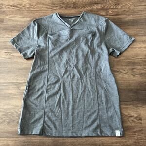 Lalabu Dad Shirt Kangaroo Pouch T-Shirt Short Sleeve Gray Men's Sz XL